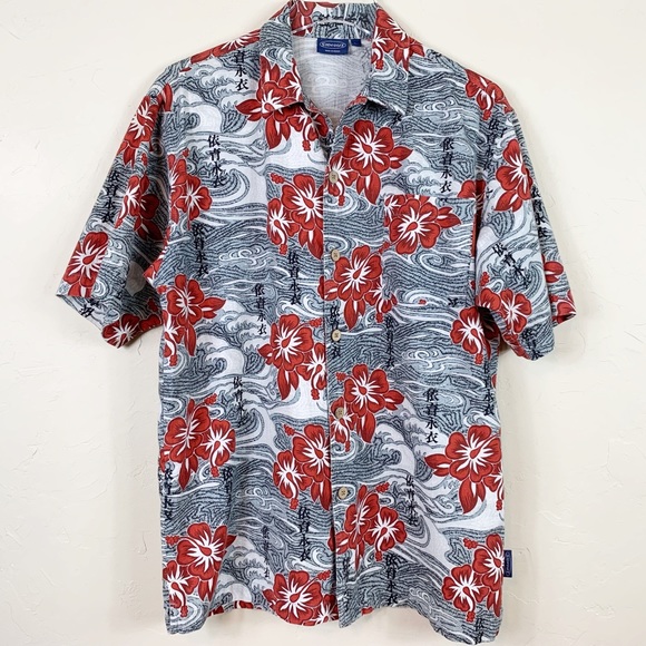 SIDEOUT Men’s Hawaiian Aloha Pocket Shirt L - Picture 1 of 4